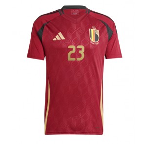 Billiga Belgien Arthur Vermeeren #23 Hemmatröja EM 2024 Kortärmad